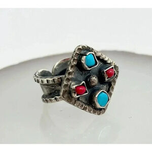Vintage Sterling Silver Taxco Mexican Made 925 Stamped Ring - size 7